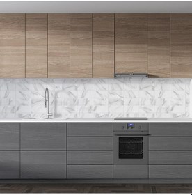 Resim Mutfak Tezgah Arası Folyo Fayans Kaplama Folyosu Beyaz Mermer Duvar Karo 