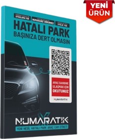 Resim Yeni Nesil Hatalı Park Araç Cam Etiketi, Qr Code Hatalı Park Uyarı / İkaz Sistemi 