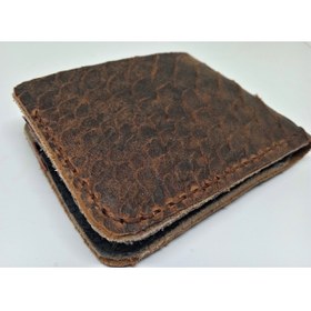 Resim Mahfuz Gerçek Deri Tamamen El Emeği Cüzdan 22cm*8cm * 1 Banknot Alanı 4 Kart Bölmesi 