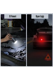 Resim BETWEEN Araç Süpürgesi Kablosuz Şarjlı Süpürge Metal Filtreli Yüksek Çekim Gücü Vakum Ve Üflemeli Ledli 