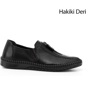 Resim Gönderi(r) Kadın Siyah Hakiki Deri Comfort Ayakkabı 