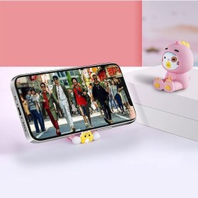 Resim E2M Sevimli Kedi Anahtarlıklı Telefon Standı Pudra 