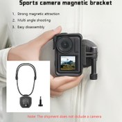 Resim DJI, Insta360, SJCAM, AKASO Aksiyon Kameraları için Ayarlanabilir Spor Kamera Manyetik Göğüs Montaj Braketi - Dayanıklı ABS Malzeme, Güvenli Tutuş, Kolay Kurulum, Kamera Desteği 