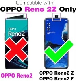 Resim Oppo Reno 2z Kılıf Boyun Omuz Askılı Ipli Anti Şok Köşe Korumalı Şeffaf Silikon ile uyumlu 