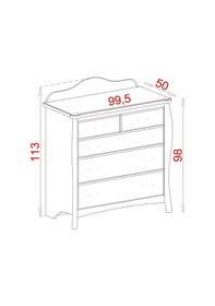 Resim Meltem Kids Prestij Beyaz Genç Odası Şifonyer 