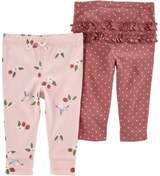 Resim Carter's Carters Kız Bebek 2'li Pantolon Set 