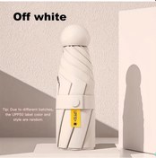 Resim Chuangyinshop Bej Rengi Taşınabilir Şemsiye Moda Fiyonk Desenli Outdoor Seyahat Spor Plaj Kamp İçin 