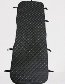 Resim Kapitone Gri Desenli Oto Araç Koltuk Minderi Siyah 