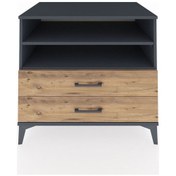 Resim Kronos Şifonyer 2 Raflı 2 Çekmeceli 88x59x80 Antrasit-çam Antrasit 