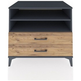 Resim Kronos Şifonyer 2 Raflı 2 Çekmeceli 88x59x80 Antrasit-çam Antrasit 