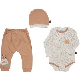 Resim Miniworld 6-9 Ay Wild Explorer Baskılı Badili Takım 18522165 - Ka Kahverengi 