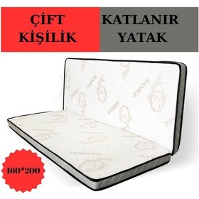 Resim Sitehome Divan Hemnes Uyumlu Katlanır Ortopedik Bamboo Sünger Yatak Yeni Ürün 