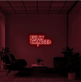 Resim Twins Led Fully Charged Yazılı Neon Tabela Kırmızı Model:model:23973366 Kırmızı 