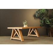 Resim Neiwel Doif Doğal Ahşap Ofis Sehpa-70-160 Açık Ceviz 