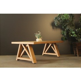 Resim Neiwel Doif Doğal Ahşap Ofis Sehpa-70-100 Açık Ceviz 