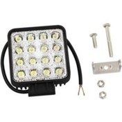 Resim Vendortuning Kare Off Road Iş Makinesi Kamyon Traktör Projektör Çalışma Ve Sis Lambası 16 Led 48 W 