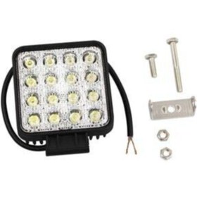 Resim Vendortuning Kare Off Road Iş Makinesi Kamyon Traktör Projektör Çalışma Ve Sis Lambası 16 Led 48 W 