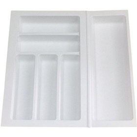 Resim Mutfak, Modüler Kaşıklık Seti, Beyaz, 44 x 48 cm (Enden-Boydan 3,5 cm Kesilebilir) 