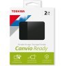 Resim TOSHIBA HDTP320EK3AA, Canvio Ready, 2TB, 2.5" USB 3.0, Taşınabilir, Harici HDD, (Black) 