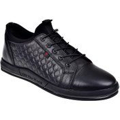 Resim Voyager Hakiki Deri Erkek Spor Ayakkabı Voy-6424 Siyah Siyah 