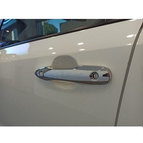 Resim Toyota Corolla Uyumlu 2019-2022 Kapı Kolu Kaplaması Nikelaj 