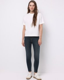 Resim Skinny Fit Kadın Koyu İndigo Jean Pantolon 