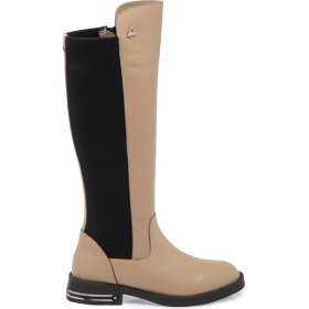 Resim Tergan Vizon Hakiki Deri Kadın Klasik Çizme - K24K1CM67660-A44 