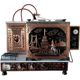 Resim Safir Çay Kazanları 2 Demlikli Bakır Çay Ocağı Boğaziçi Model 2 Gözlü Bakır Çay Kazanı Elektrik + Tüplü Bakır Çay Semaveri Ets Sistemli 