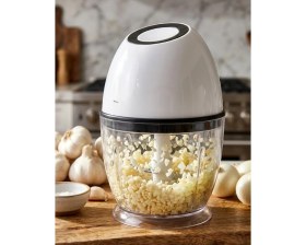 Resim Kablosuz Mini Doğrayıcı 450 ml Şarjlı Sebze Doğrayıcı Paslanmaz Çelik Lı 