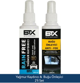 Resim Genel Markalar Yağmur Kaydırıcı & Buğu Önleyici Sprey 250 ml (ARAÇ-KASK-GÖZLÜK-EV-İŞYERİ CAMI) 2'li SET 