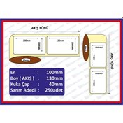 Resim Özsaraç Etiket Eco Termal Etiket 100 x 130 MM 250'li Sarım 