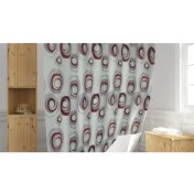 Resim Evdy Duş Perdesi 4954 Bordo Tek Kanat 180 x 200 cm 