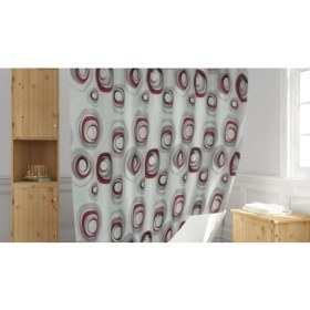 Resim Evdy Duş Perdesi 4954 Bordo Tek Kanat 180 x 200 cm 