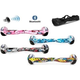 Resim Smart Store Smartstore Üst LED Işık Smart Scooter Elektrikli Kaykay Hoverboard Bluetooth Desen-01 Bluetooth Istemiyorum 