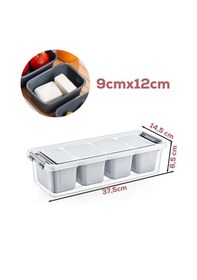 Resim Porsima Org-457 6 Parça 4 Bölmeli Kahvaltılık Seti Saklama Kabı 