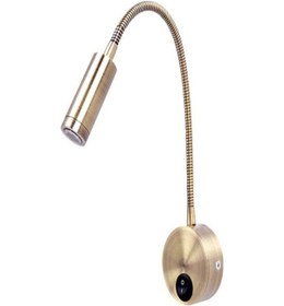 Resim Yatakbaşı Otel Tipi Spralli Led Okuma Lambası Özel Imalat Altın 