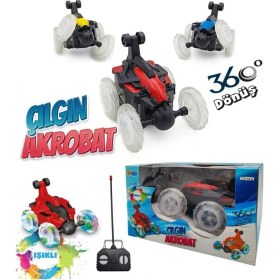 Resim Duman Oyuncak DMNYF668-81 Kumandalı Işıklı Çılgın Akrobat Aracı 360 Derece 