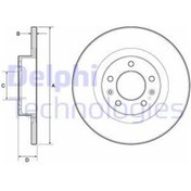Resim DELPHI BG4748C ARKA FREN DİSKİ HAVALI 508 508 SW 1,6 VTI/1,6 THP 
