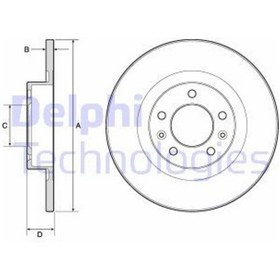 Resim DELPHI BG4748C ARKA FREN DİSKİ HAVALI 508 508 SW 1,6 VTI/1,6 THP 