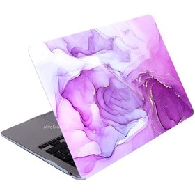 Resim McStorey Macbook Air M2 Kılıf 13.6 inç A2681 ile Uyumlu Marble14NL Açık Mavi 