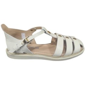 Resim Venüs 2512202y Düz Taban Burnu Kapalı Kadın Deri Sandalet Siyah 