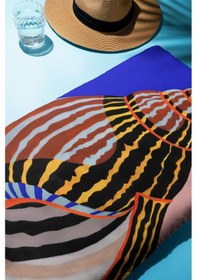 Resim Dijital Baskı Plaj Deniz Havlusu Deniz Kabuğu Desenli Peştamal Hvl0137 Renkli 