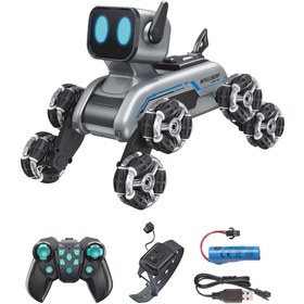 Resim BYCEGU 02953 BİLEKTEN KONTROLLU 8 TEKER MÜZİK ÖZELLİKLİ ŞARJLI ROBOT KÖPEK 
