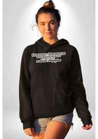 Resim Hangi Derdin Dermanısın Söyle O Derde Düşüyüm Yazılı Kadın Erkek Siyah Kapüşonlu Sweatshirt Hoodie Siyah 