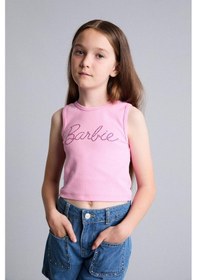 Resim Defacto Barbie Bisiklet Yaka Atlet Kız Çocuk H7261a826hspn666 Pembe-pn666 