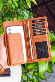 Resim Garbalia Rome Hakiki Deri Cep Telefonu Bölmeli Unisex Taba Cüzdan 