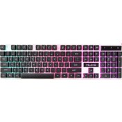 Resim Rgb Mekanik Oyun Klavye 104 Tuşlar + Fare Windows Pc Gamers Için Set Siyah (Yurt Dışından) 