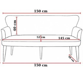 Resim Azra Mobilya Siyah Deri Chester Tarz Koltuk Takımı Modern Tasarım, Dayanıklı Ahşap Ayaklı Oturma Grubu 3+1+1 Siyah 