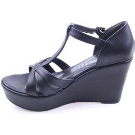 Resim Le Guzzi 2808 Kadın 9 Cm Dolgu Topuklu Cilt Sandalet 001 