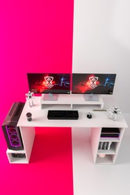 Resim dekoronya Master Oyuncu Masası, Gamer Masa, Çalışma Masası, Ofis Masası 